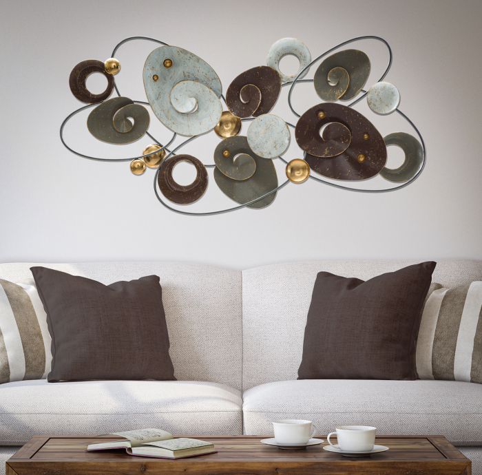 Decoratiune perete Planet, metal/multicolor [2]