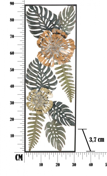 Decoratiune perete Prea A, fier, multicolor [7]