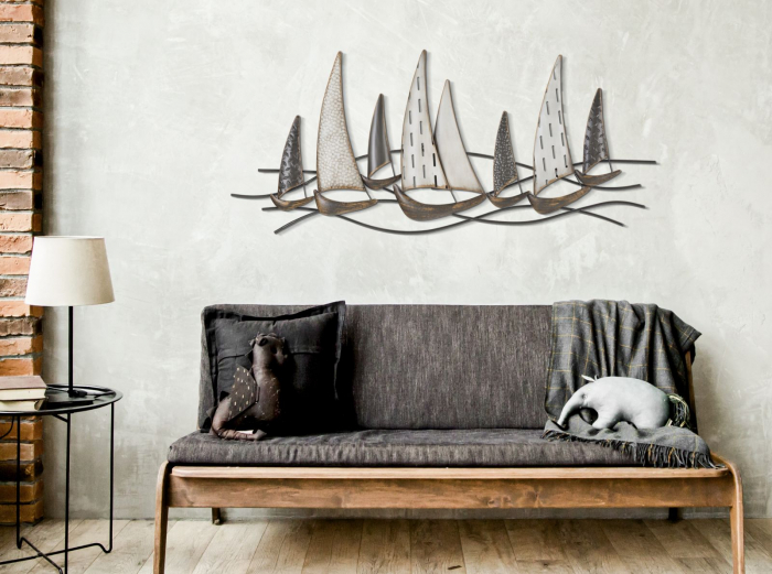 Decoratiune perete Regata, fier, multicolor [2]