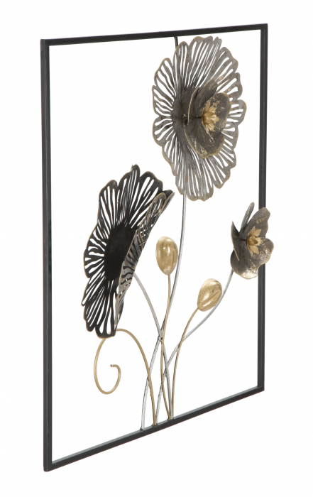Decoratiune perete Square, metal, multicolor [3]