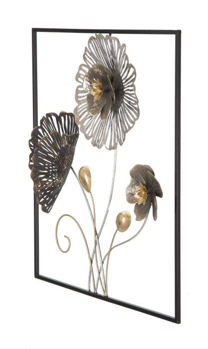 Decoratiune perete Square, metal, multicolor [4]