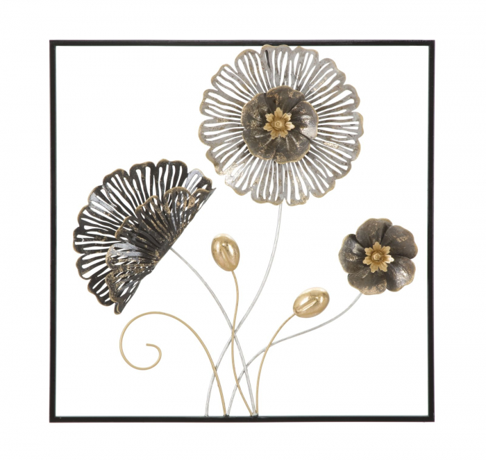 Decoratiune perete Square, metal, multicolor [1]