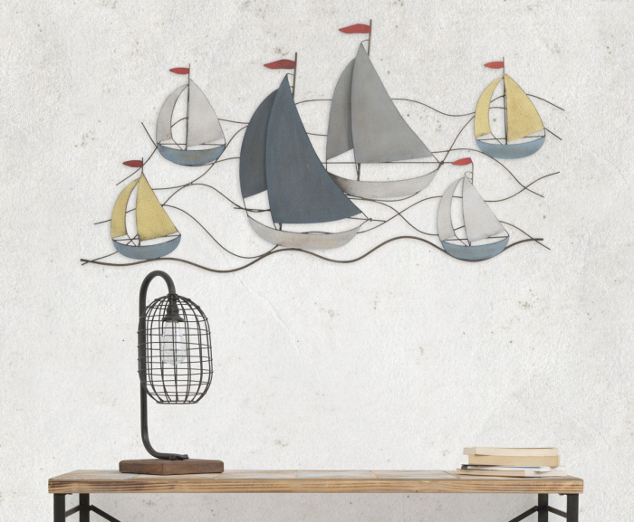 Decoratiuni marine | Panou metalic vaporase | CreativDeco [2]