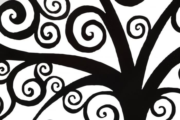 Decoratiune perete Three, fier negru [4]