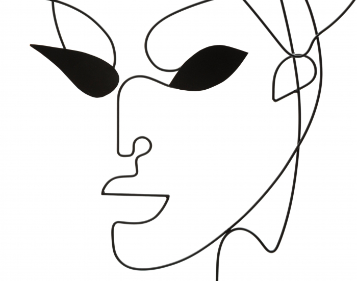 Decoratiune perete Tribal Woman, negru, set 2buc [3]