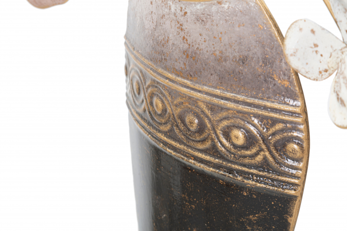 Decoratiune metalica perete multicolora Vaza cu flori [5]