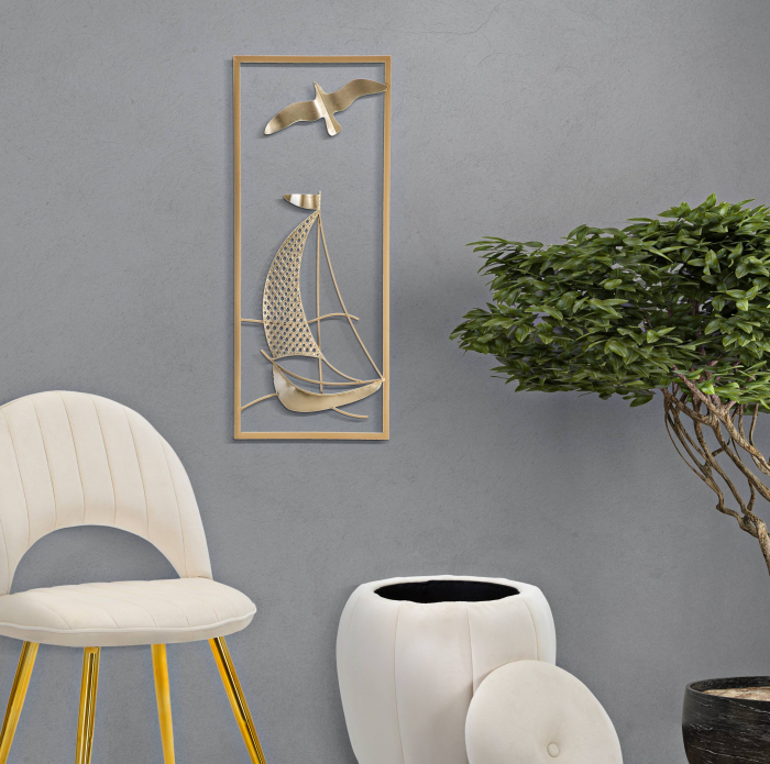 Decoratiune perete Vela New, auriu [2]