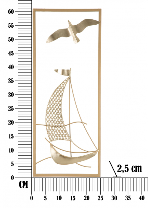 Decoratiune perete Vela New, auriu [6]