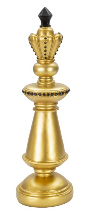 Piesa sah Rege auriu-negru decorativa - CreativDeco.ro   [1]