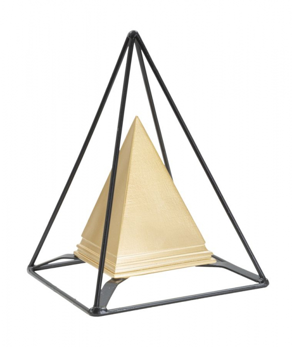 Ornament piramida auriu cu fier negru - CreativDeco.ro   [8]