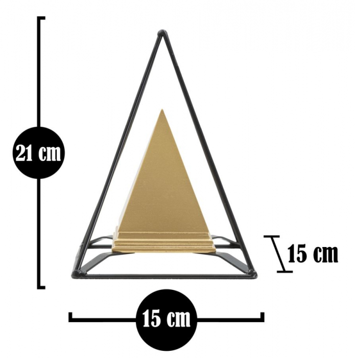 Ornament piramida auriu cu fier negru - CreativDeco.ro   [14]