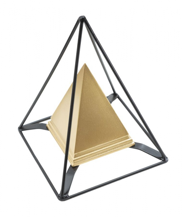 Ornament piramida auriu cu fier negru - CreativDeco.ro   [9]