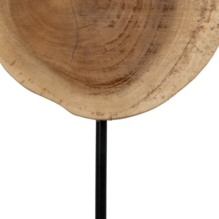 Decoratiune Rotunda din Lemn Natural si Fier, CreativDeco.ro [4]