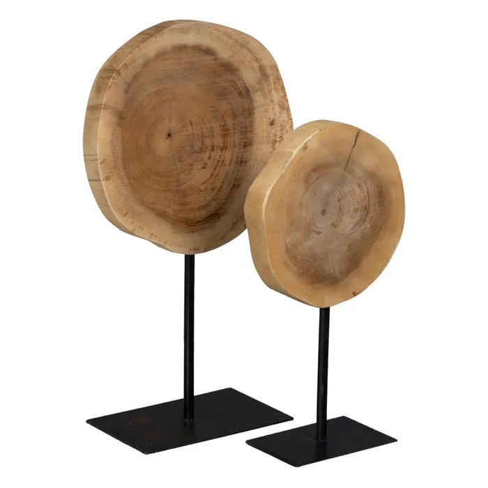 Decoratiune Rotunda din Lemn Natural si Fier, CreativDeco.ro [2]