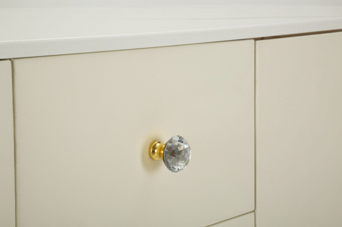 Dulap crem cu piele, stil comoda | Mobilier versatil | CreativDeco [9]