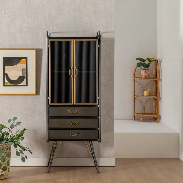 dulap cu vitrina si sertare CreativDeco [4]