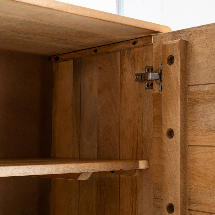 Dulap din lemn de mango cu uși din lemn masiv natur [7]