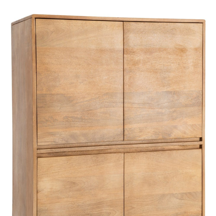 Dulap din lemn de mango cu uși din lemn masiv natur [5]