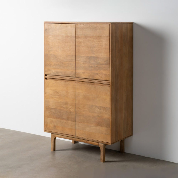 Dulap din lemn de mango cu uși din lemn masiv natur [2]