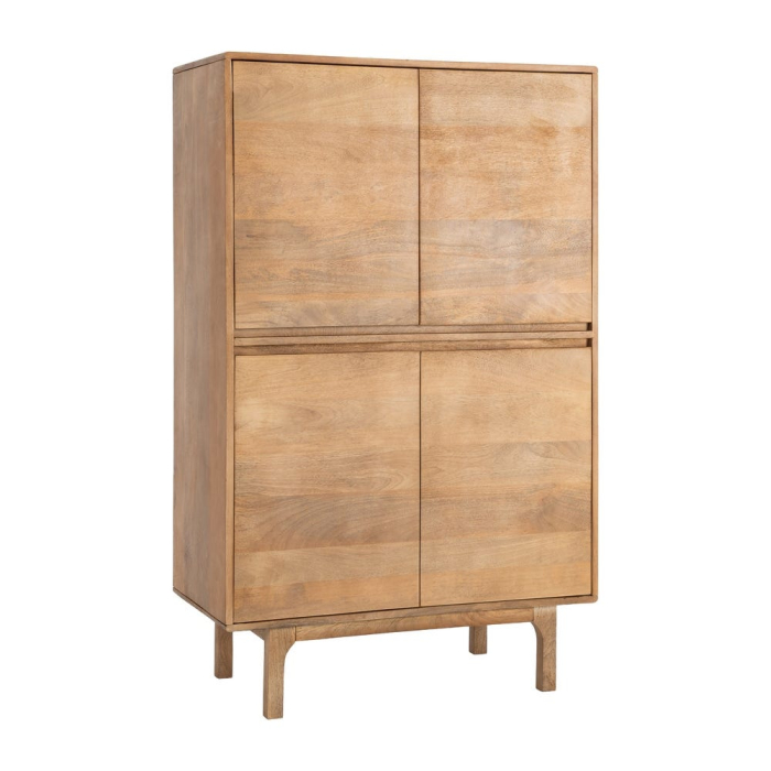 Dulap din lemn de mango cu uși din lemn masiv natur [3]