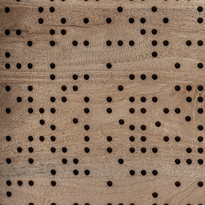 Dulap din lemn de mango cu uși glisante și design perforat Jacquard [7]