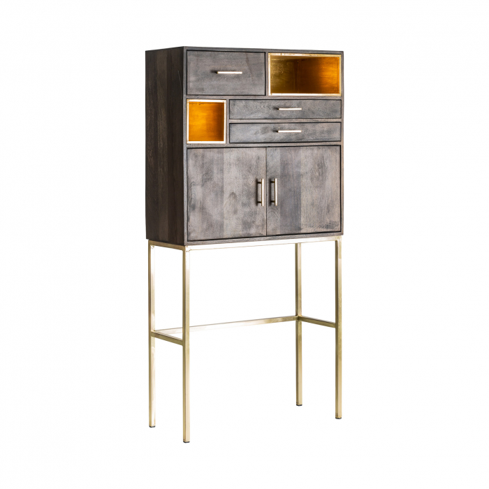 Dulap Art Deco mango gri auriu|Dulapuri elegante [2]
