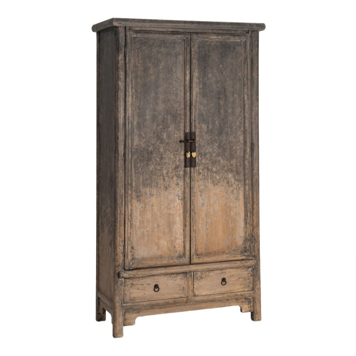 Dulap din lemn de pin reciclat cu design rustic finisaj patinat [3]