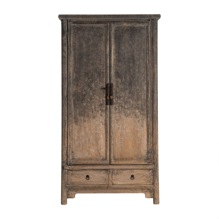 Dulap din lemn de pin reciclat cu design rustic finisaj patinat [5]