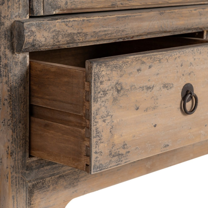 Dulap din lemn de pin reciclat cu design rustic finisaj patinat [8]