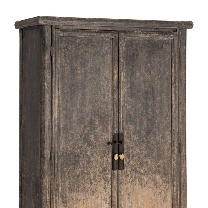 Dulap din lemn de pin reciclat cu design rustic finisaj patinat [6]