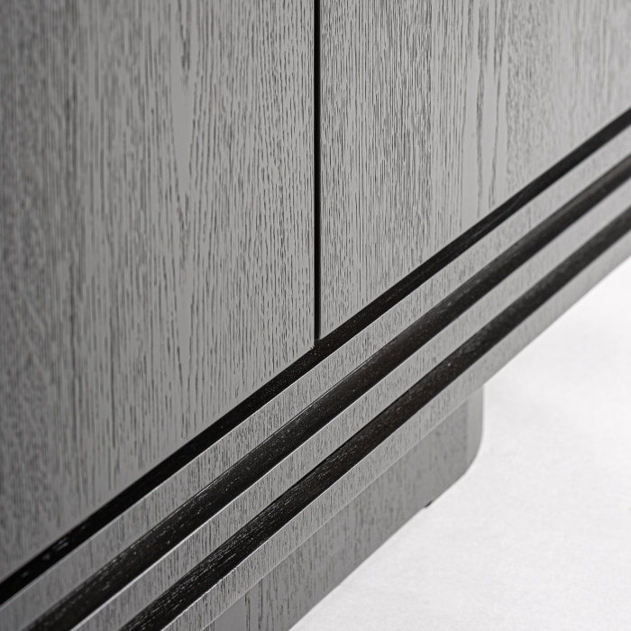 Dulap din stejar masiv negru cu forme rotunjite art deco [6]