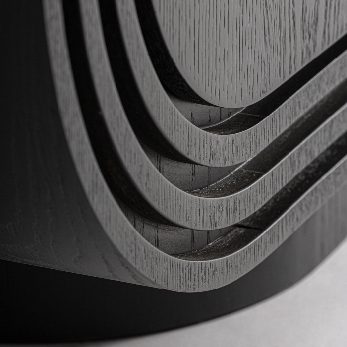 Dulap din stejar masiv negru cu forme rotunjite art deco [3]