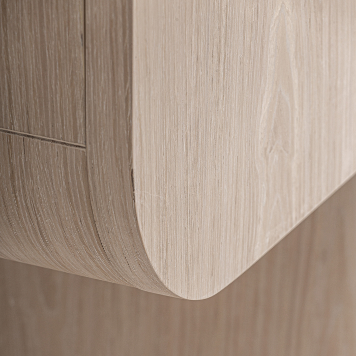 Dulap din stejar masiv si sticla cu deschidere circulara art deco [4]