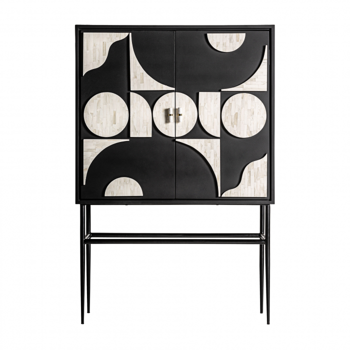 Dulap contemporan MDF negru alb|Dulapuri moderne [1]