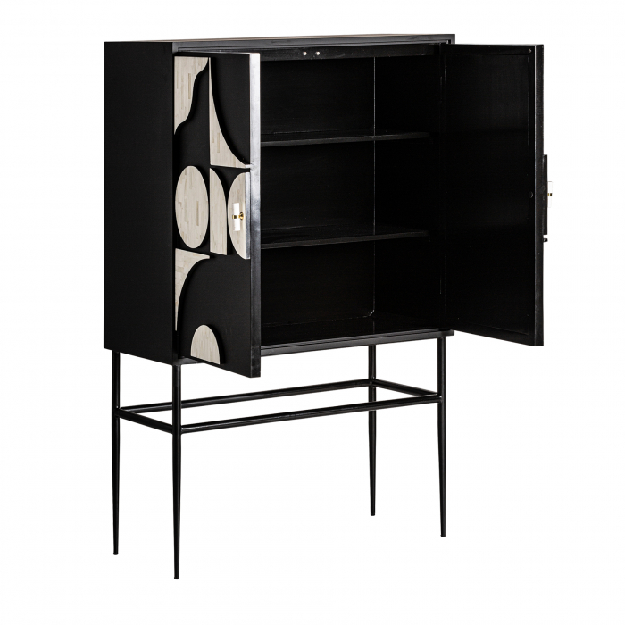 Dulap contemporan MDF negru alb|Dulapuri moderne [3]