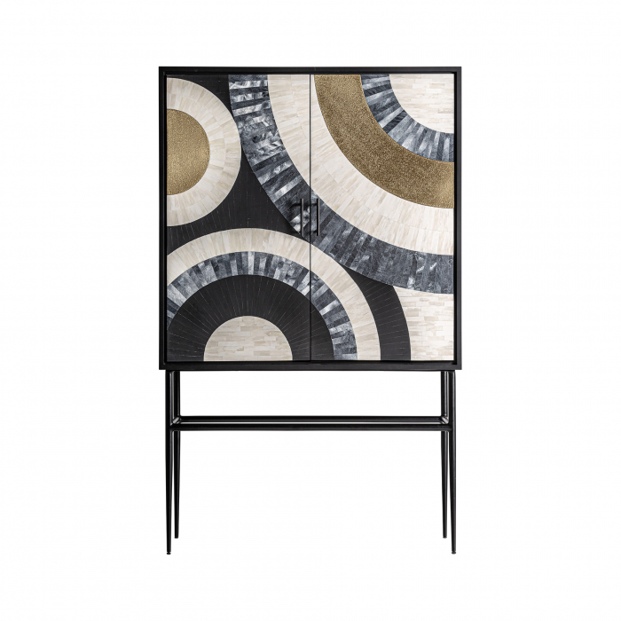 Dulap contemporan MDF negru alb|Dulapuri moderne [1]