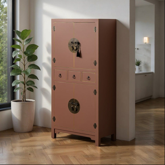 Dulap din MDF culoare maro mocha stil vintage oriental [1]
