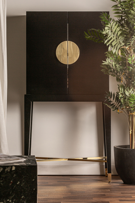 Dulap sticla neagra si aurie oriental|Dulapuri decorative luxoase [4]