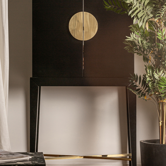 Dulap sticla neagra si aurie oriental|Dulapuri decorative luxoase [3]