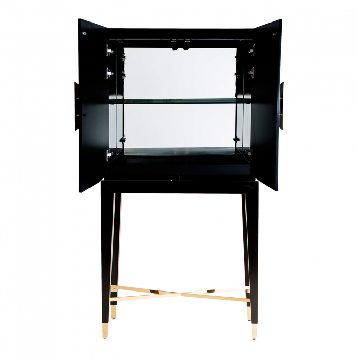 Dulap sticla neagra si aurie oriental|Dulapuri decorative luxoase [2]