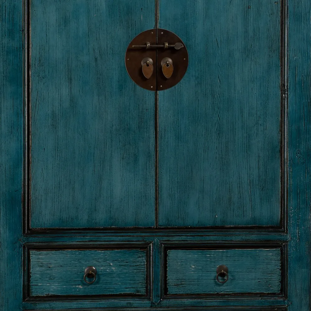 Dulap albastru vintage oriental | Dulapuri depozitare retro [4]