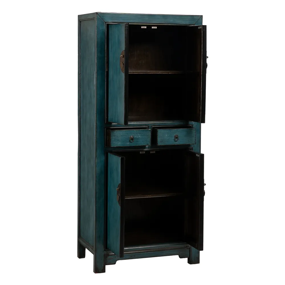 Dulap albastru vintage oriental | Dulapuri depozitare retro [3]