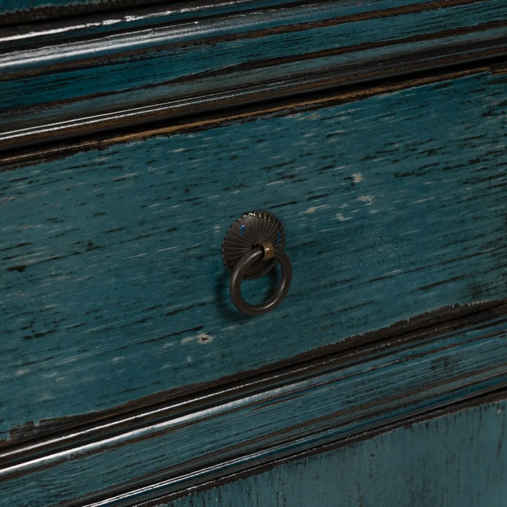 Dulap albastru vintage oriental | Dulapuri depozitare retro [6]