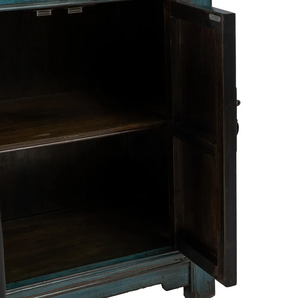 Dulap albastru vintage oriental | Dulapuri depozitare retro [5]