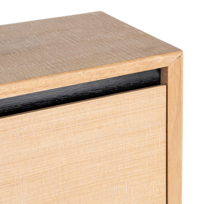 Dulap pentru pantofi din lemn natur cu picioare metalice negre – imagine principală [4]