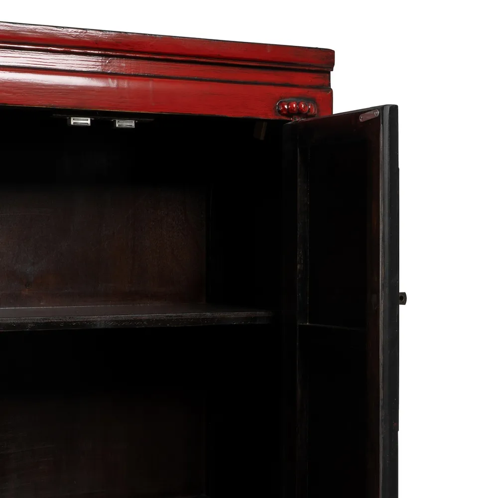 Dulap rosu vintage design oriental | Mobilier vintage colorat [5]