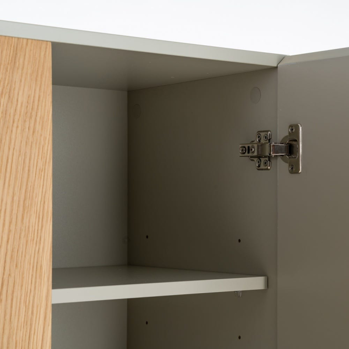 Dulap taupe MDF picioare stejar [6]