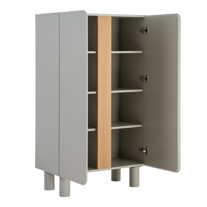 Dulap taupe MDF picioare stejar [3]