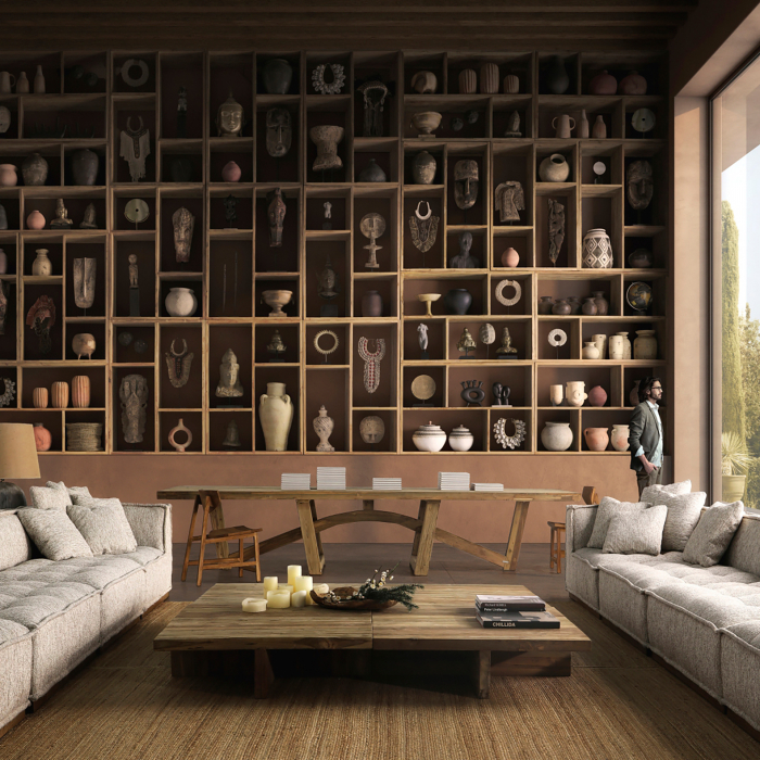 Etajera coloniala lemn tec reciclat|Etajere functionale [7]
