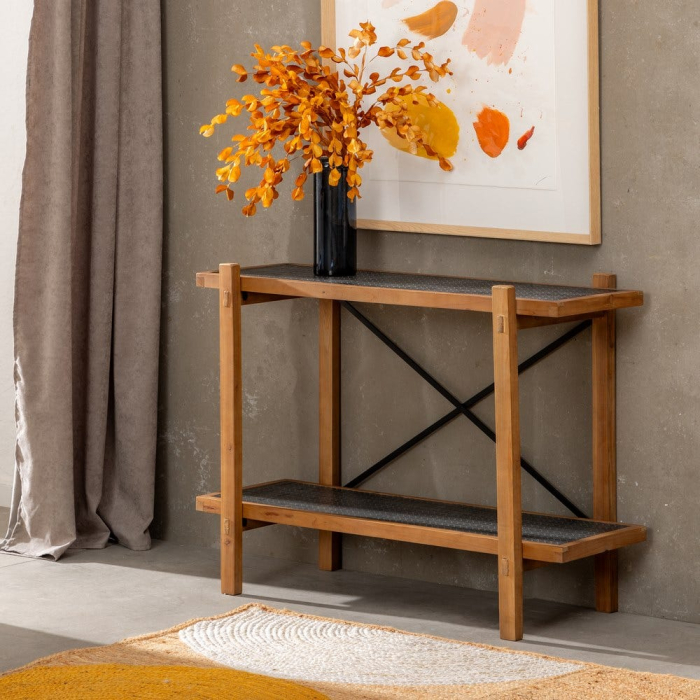Etajeră din lemn și metal în stil nordic Oslo [10]